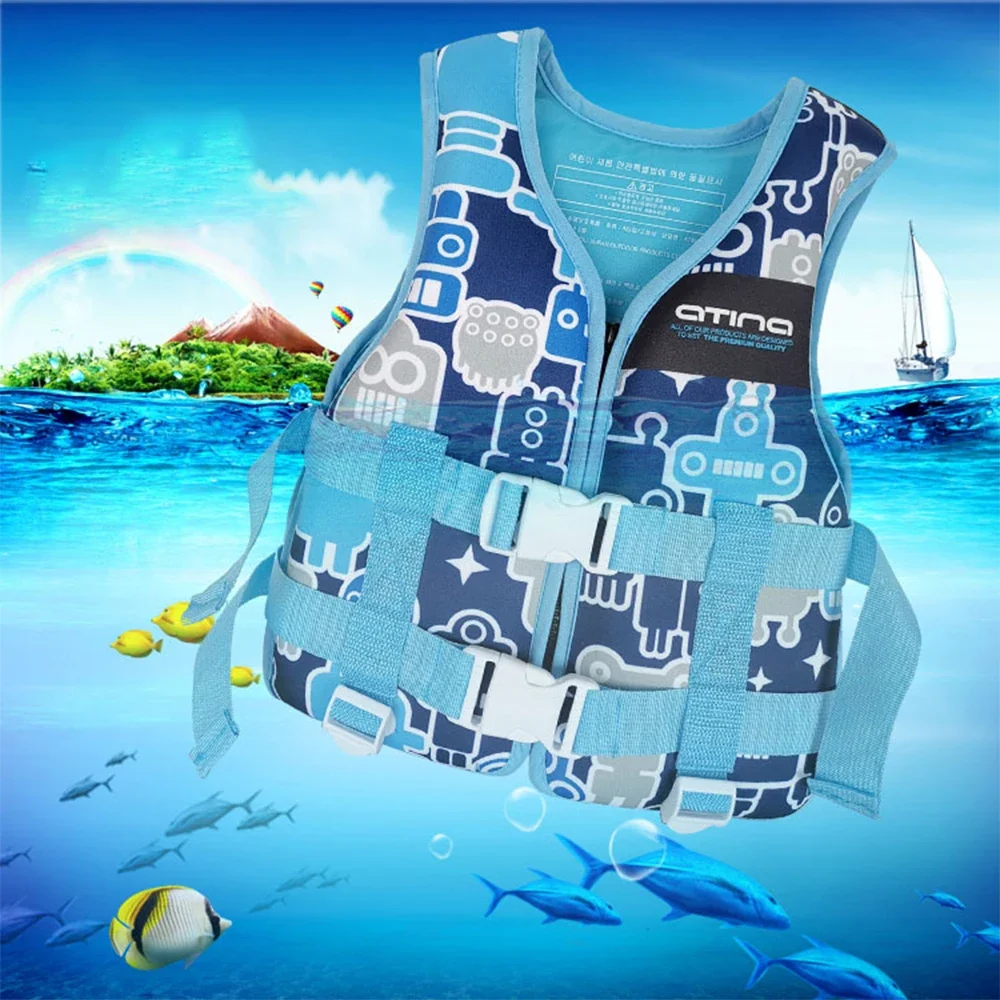 Neoprene Life Jacket for Children Kids Drifting Surfing Life Waistcoats Children's Pool Swimming Foam Buoyancy Vest