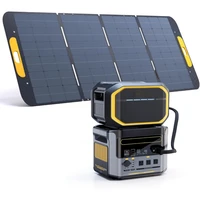 3096Wh Solar Generator, FlashSpeed 1500 Power Station Bundle with Extra Battery & 400W Solar Panel, 1500W (3000W Peak) 1