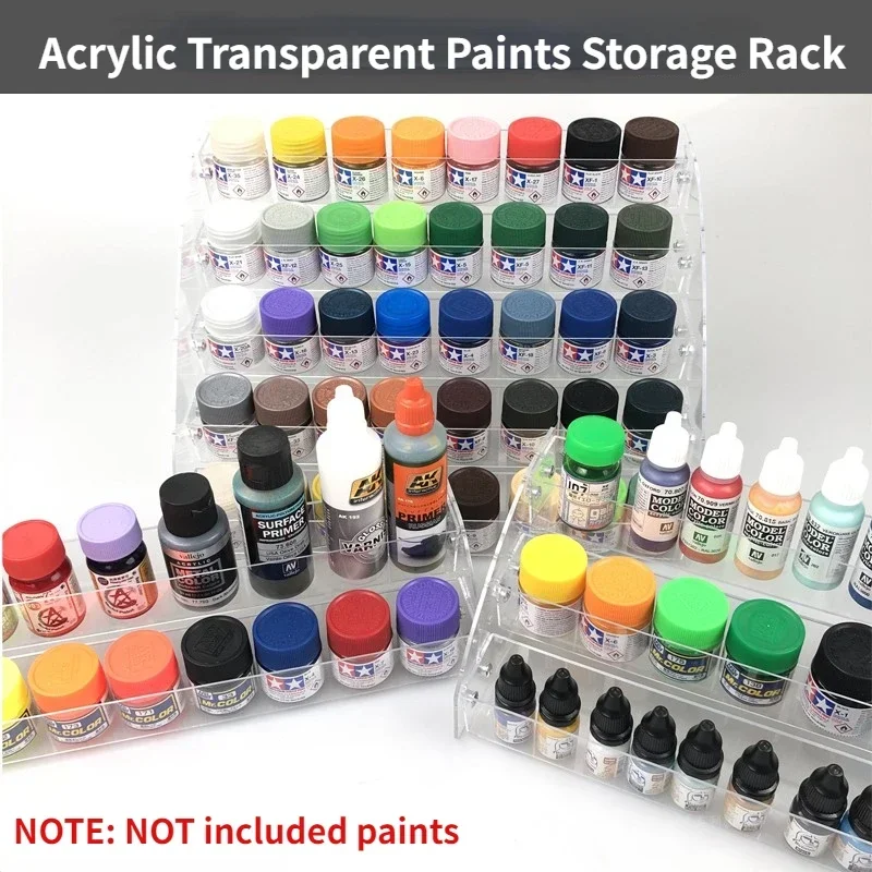 Universal Acrylic Transparent Paints Storage Rack Pigment Storage Box Shelf Assembly Model Building Tools for Model Hobby DIY model tools