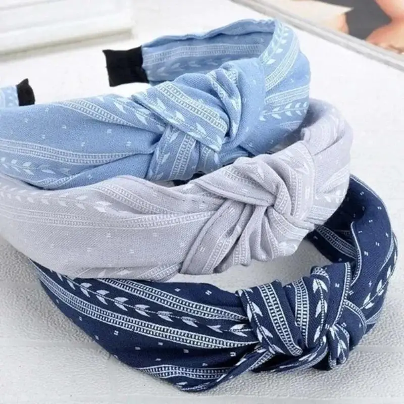 1 Pcs Fashion Knotted Headbands For Women Girls Solid Color Hair Band Simple Cross Knot Hairbands Hair Hoop Hair Accessories