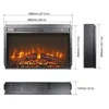 Electric Fireplace Insert, Ultra-Thin Fireplace Heater with Log Set,1400W, Recessed Fireplace with Over Heating Protection 3