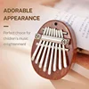 8-note Cute Mini Thumb Piano Portable Solid Wooden Water drop/heart shape Beginner Cartoon Shape Cute Thumb Piano Gifts For Kids 5