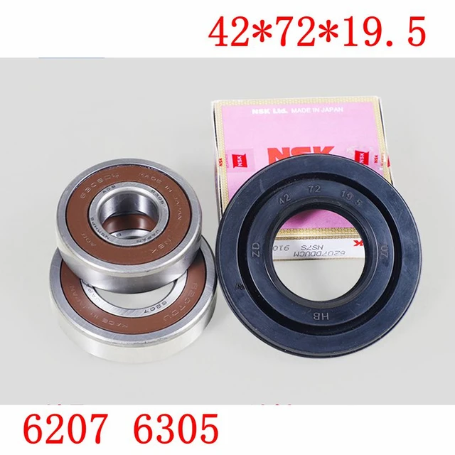For Panasonic Drum Washing Machine Water Seal（42*72*19.5）+bearings 2  Pcs（6207 6305）oil Seal Sealing Ring Parts - Washing Machine Parts -  AliExpress