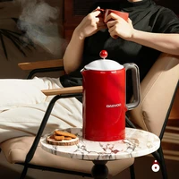 Retro Red Intelligent Touch Electric Kettles Double Mode Boiling Water Automatic Insulation Stainless Steel 1.5L Kettle Electric 1