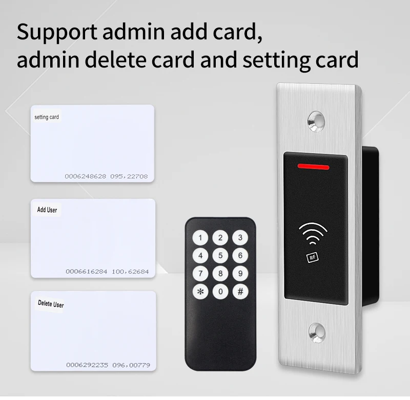 9-18V 125Khz RFID Reader Keyless Door Opener Metal Access Control Keypad IP66 Wa