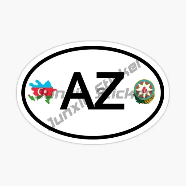 아제르바이잔 AZ 국기 엠블럼 크리에이티브 스티커 오토바이 비닐 자동차 범퍼 노트북 벽 자전거 헬멧 비닐 자가 접착 데칼