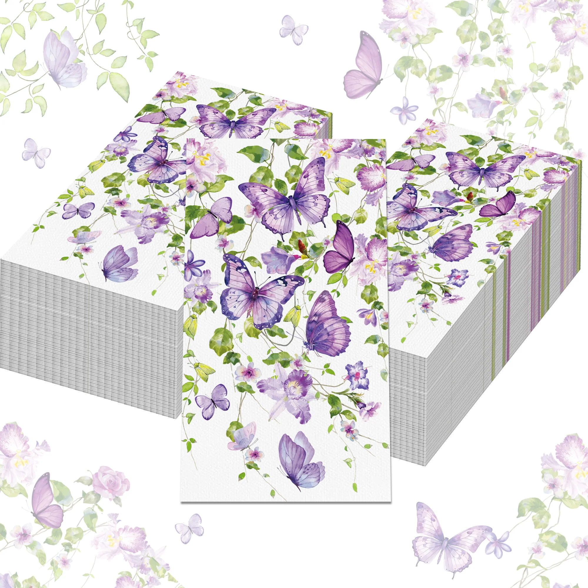 20/40 Stück Frühlingsblumen-Servietten, Einweg-Tischservietten, Papier-Tücher für Hochzeit, Geburtstag, Dekoration, Partyzubehör – Detail 24