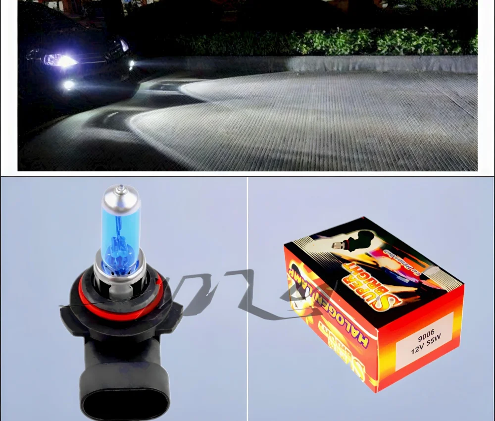 9006 HB4 55W Halogen Bulbs super white Headlights fog lamps light running parking 12V Head Car Light Source day 6
