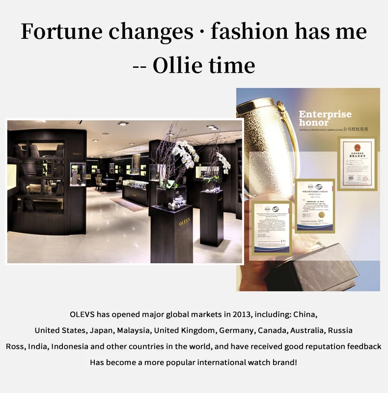 OLEVS watch photographed on wrist