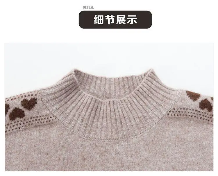 Weiche Weibliche Kleidung frauen Pullover Koreanische Mode 2026 Herbst Wolle Langarm Pullover Strickwaren Halb Stehkragen Frau Kleidung – Detail 26