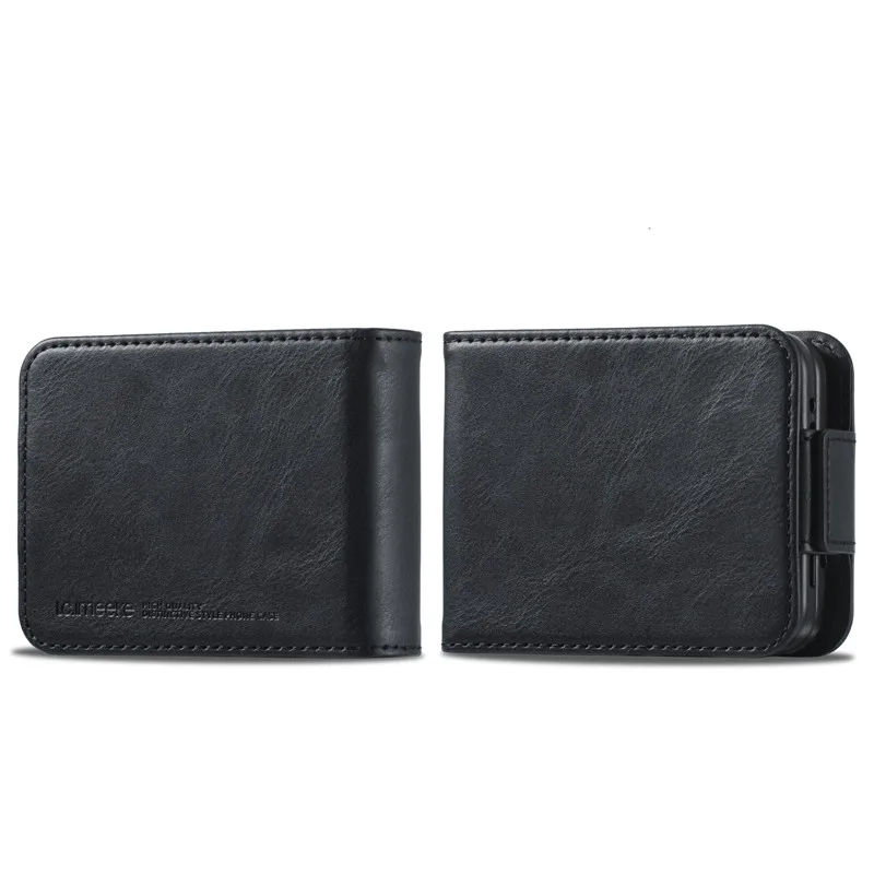 EUCAGR Magnetic Leather Wallet Case with Card Slot Holder