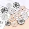 10pcs High-end Round Shank Clear Rhinestone Crystal Diamond Metal Buttons for Clothing Coat Cardigan Sweater Sew Accessories 1