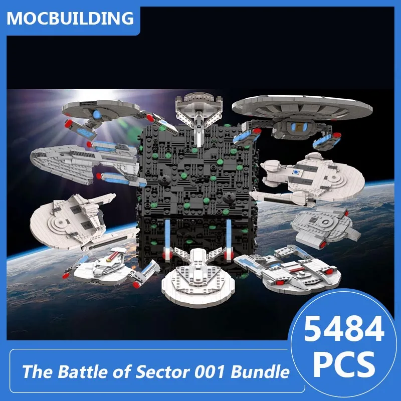 

The Battle of Sector 001 Bundle Model Moc Building Blocks Diy Assemble Bricks Space UCS Enterprise Display Creative Toys Gifts