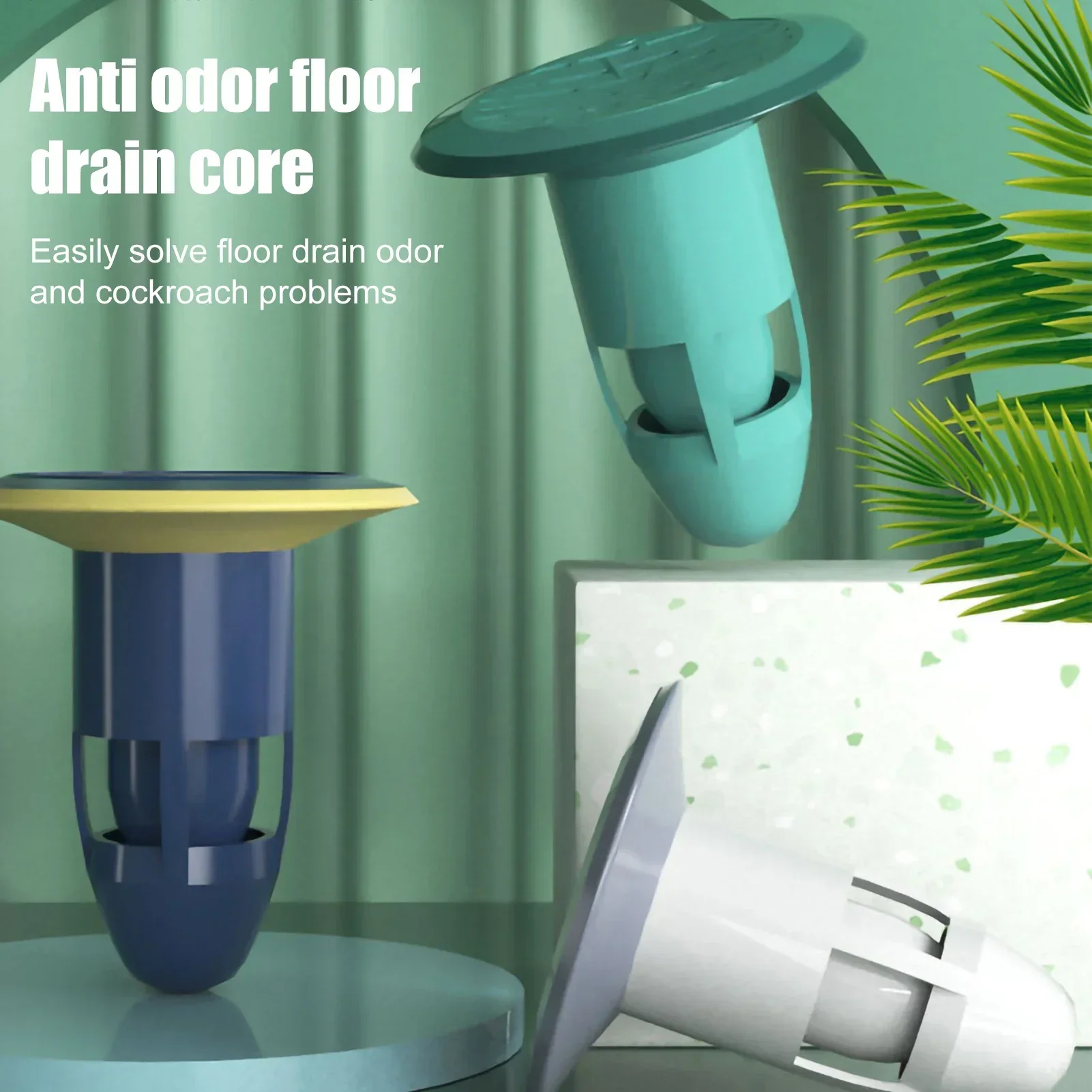 Floor drain filter shower drain plug shower drain bath shower floor strainer cover plug trap silicone anti-odor sink bathroom water drain filter insect prevention deodorant