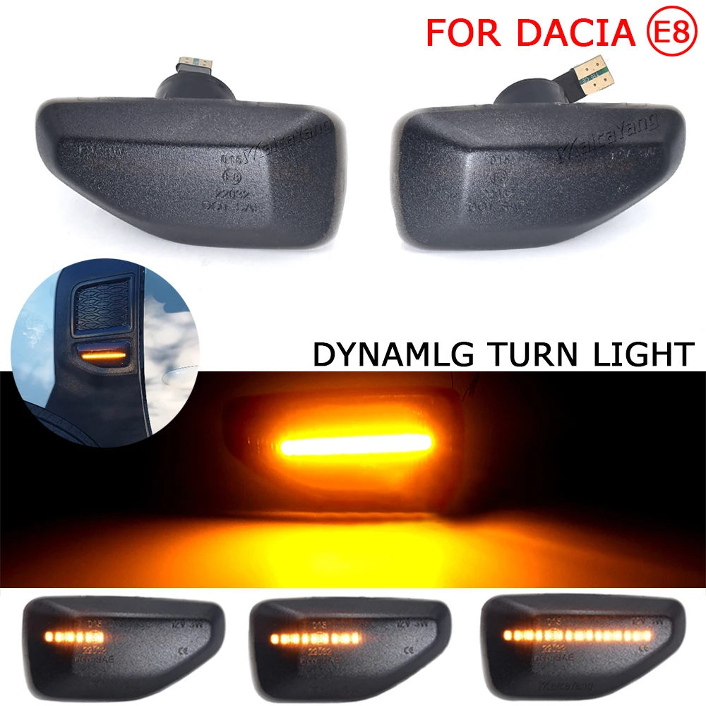 2pcs For Dacia Logan Ii 2012 Sandero Ii 2012 Duster 2018 Led Dynamic Side Marker Turn Signal