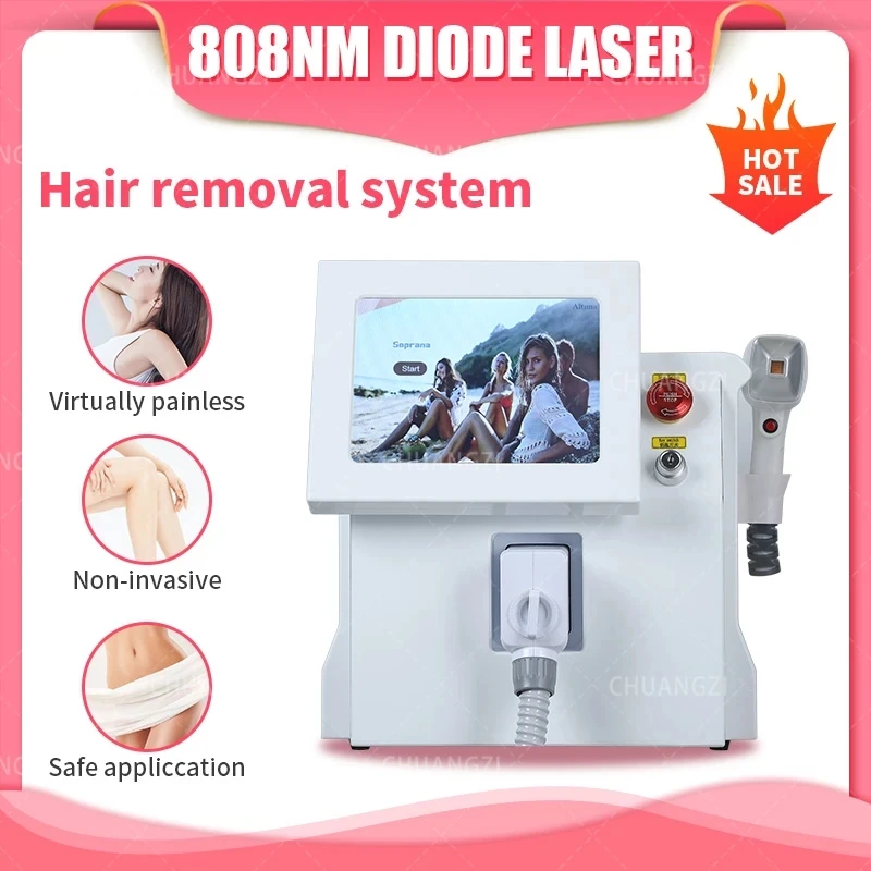 

808nm Freezing Point Painless Hair Removal ICE Platinum Diode Laser Hair Removal Machine 755 808 1064nm For Salons