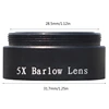 Professional 5X Barlow Lens, 1.25 "Eyepiece Extender, M28.5 * 0.6, Astronomical Accessories or Camera Adapter 6