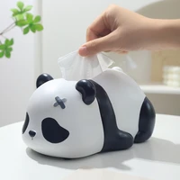 Creative Mischievous Panda Tissue Box Living Room Decoration Micro Model Paper Drawer Storage Tool 1