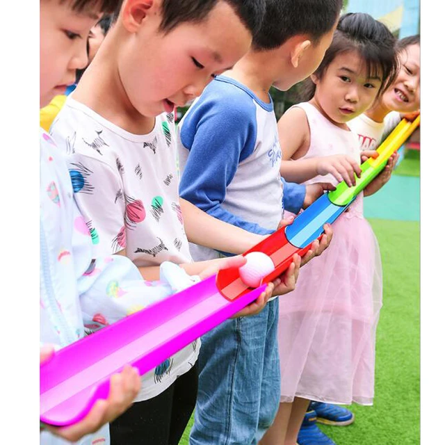 Children's Outdoor Fun Game U-shaped Groove Ball Transmission  Team Collaboration Sensory Training Parent-child Interactive Game 1