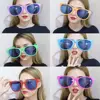 Trendy Masquerade Party Props Large Frame Big Glasses Shades Glow Glasses Square Glasses 1
