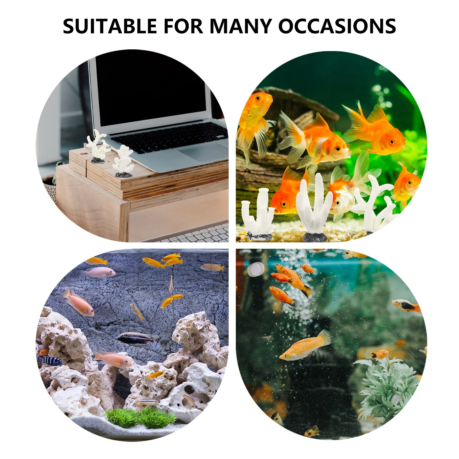 

5 Pcs Simulated Coral Ornaments Sea Decor Fish Tank Plant Aquarium Plants Mini Resin Simulation Child