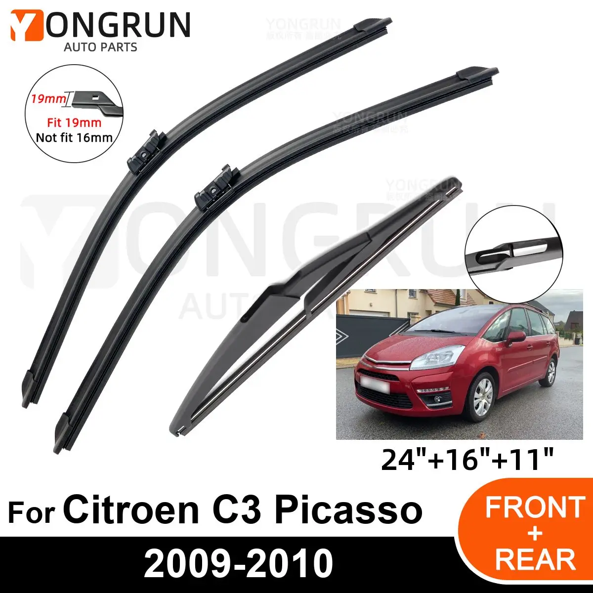 

Щетка стеклоочистителя для Citroen C3 Picasso 2009-2010, 3 шт.