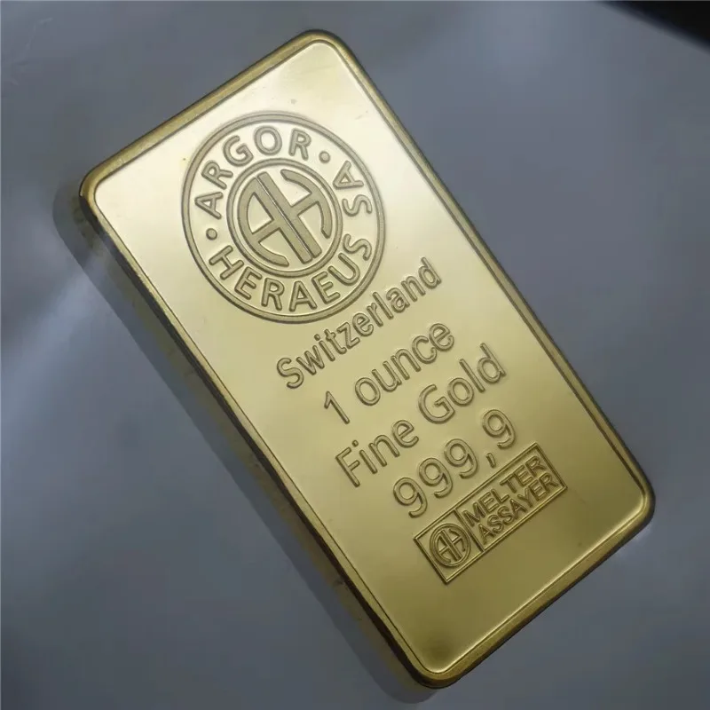 Credit Suisse issues gold nuggets, foreign commemorative 24k gold coins, foreign currency square plated nuggets