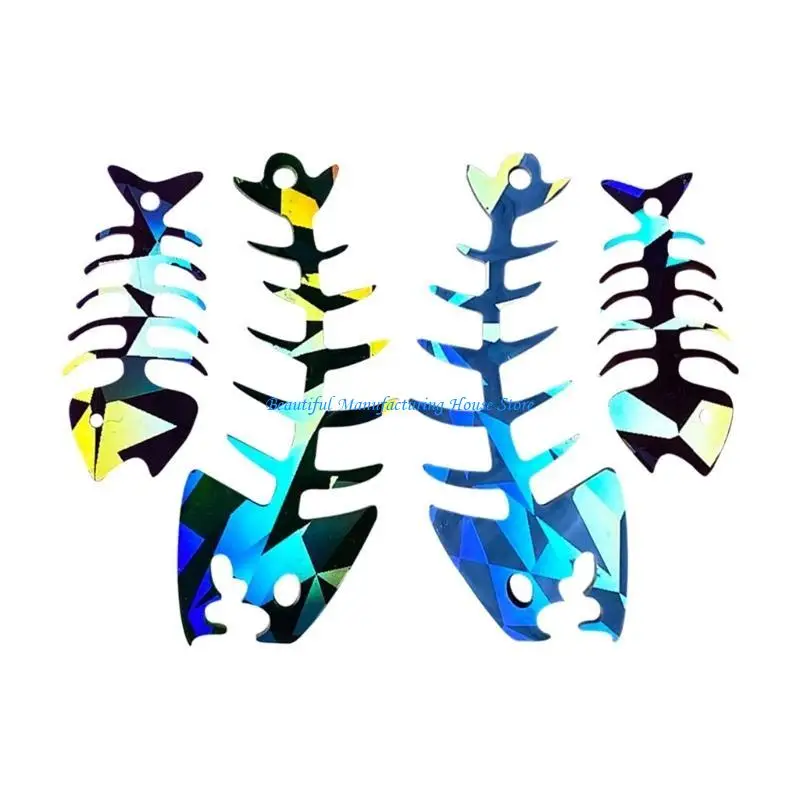 E56A Schmuckgussform Halloween Fishbone Silikonform Holografische Harzform – Detail 1