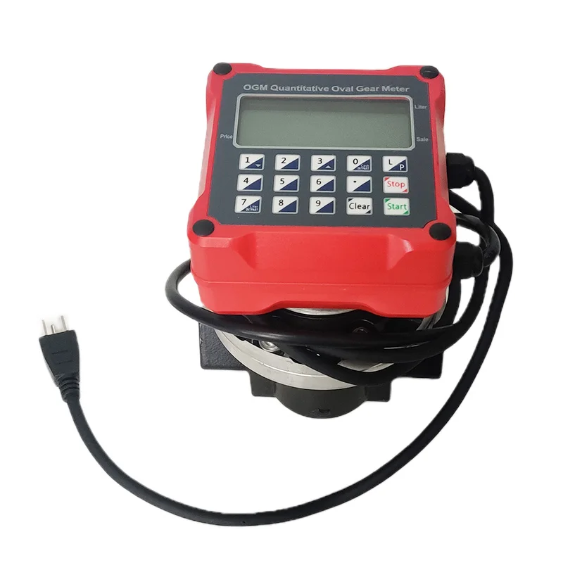 1.5 Inch Oval Gear Flow Meter DC12v/24v AC220v Digital Electronic Preset Quantit