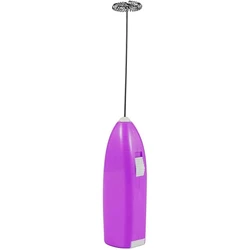 Compact Handheld Electric Milk Frother and Egg Beater (Purple)