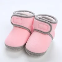 Cotton Newborn Baby Shoes Winter Plush Warm Boys Girls Boots Soft Sole Non-Slip Infant First Walkers Toddler Casual Booties 2