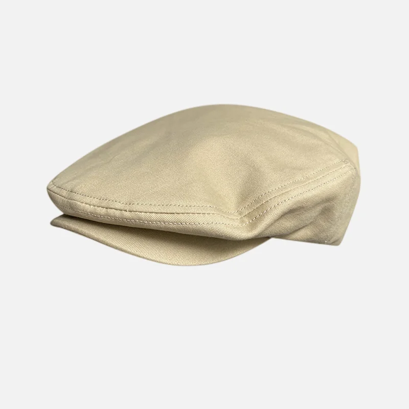 

Men Spring Summer Newsboy Cap Classic Western Style Flat Cap Cotton Blend Beret Hat Flat Brim Men Berets Cap