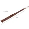 49CM Brown Genuine Leather Horse Whip,Handmade Suede Flogger Bull Whip for Horse Training Crop Equestrian Riding 6