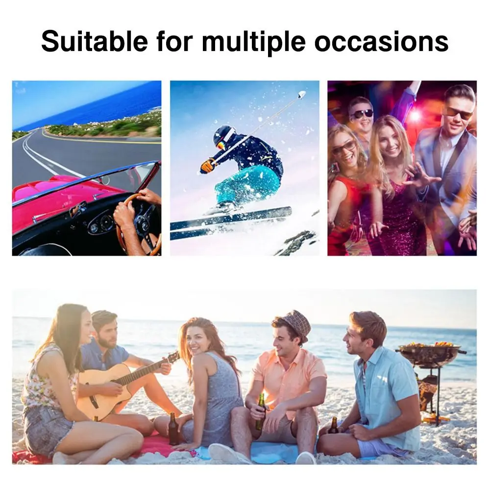 Dicke quadratische Retro-Sonnenbrille, klobige Strand-/Reise-/Streetwear, rechteckige Sonnenbrille, UV400-Schutzbrille für Damen und Herren – Detail 15