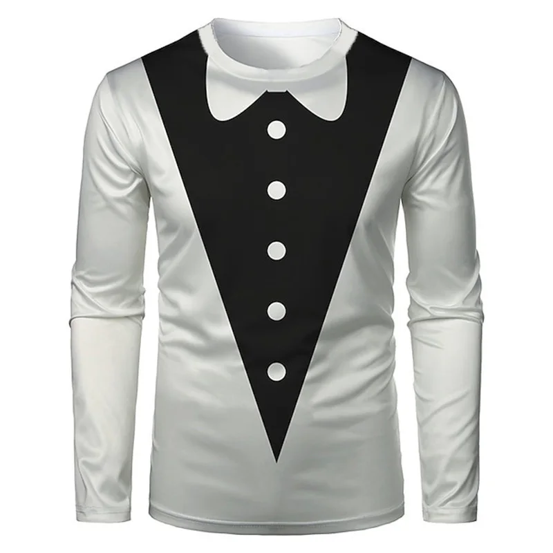 Funny 3D Print Long Sleeve T Shirt Streetwear