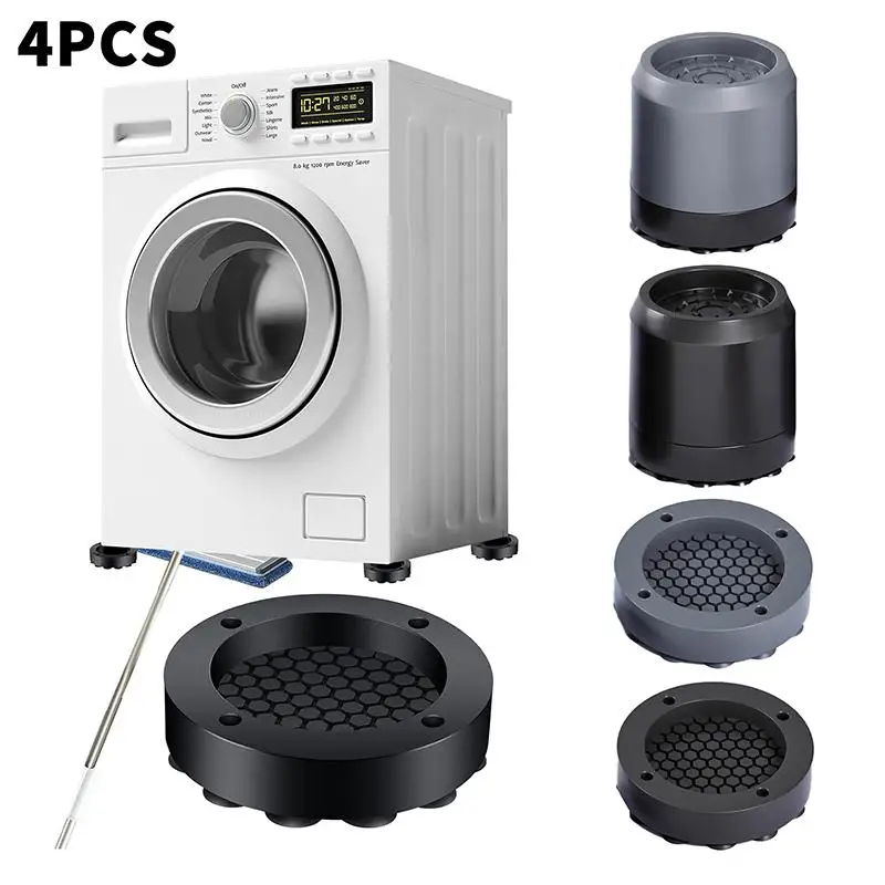 Furniture Rubber Foot Mat 4Pcs Silent Lifting Base Universal Anti Vibration Non-Slip Fixed Pads Washing Machine