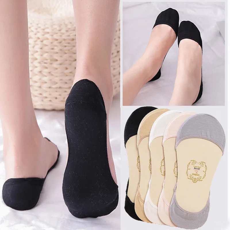 

Cotton Sweat Absorbent and Breathable Non Slip Ankle Socks Summer Solid Color Boat Sock Invisible Low Cut Ankle Thin Stocking