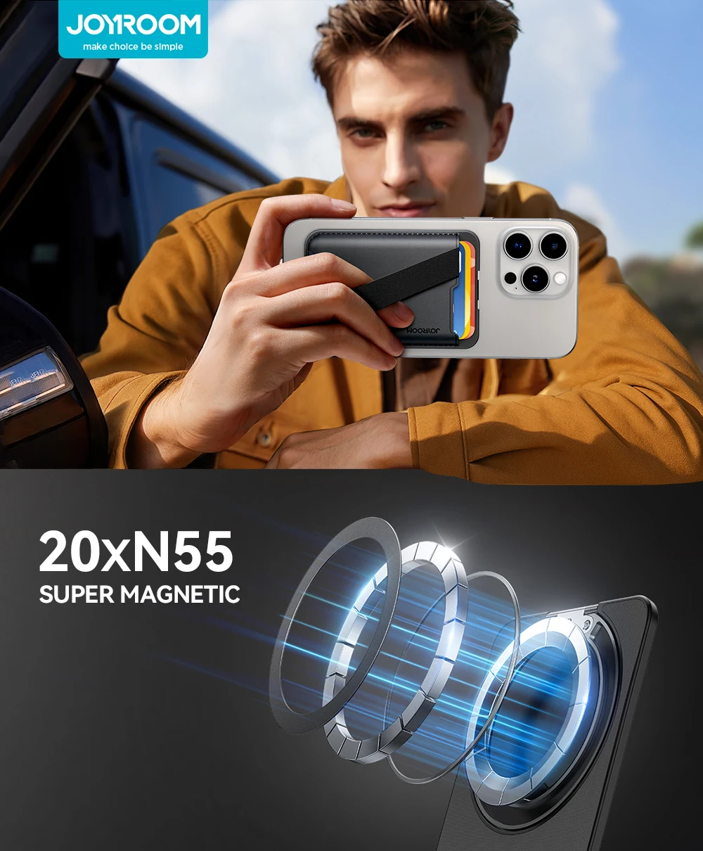 Magnetic Wallet Phone Stand Card Holder For iPhone 16 15 14 12 Lightweight Anti-
