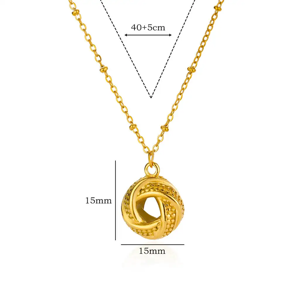 Stainless Steel Unique Knot Pendant Necklaces For Women