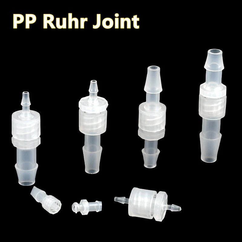 

5~10PCS 1.6~1.4mm PP Ruhr Joint Medical Plastic Food Grade Garden Irrigation Water Hose Connector Aquarium Tank Air Pump Adapter