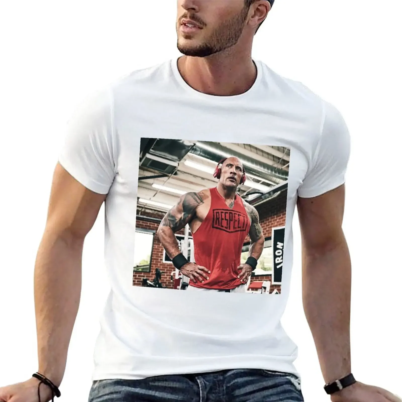 

dwayne johnson T-Shirt plus size tops customs design your own black t shirts for men