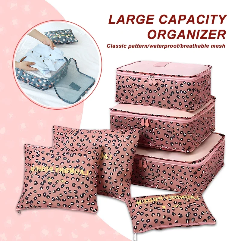 

Portable Pouch for Packing Clothes Underwear Shoes Cubes for Travel 6PCS Travel Organizer Set Suitcase Storage Bag