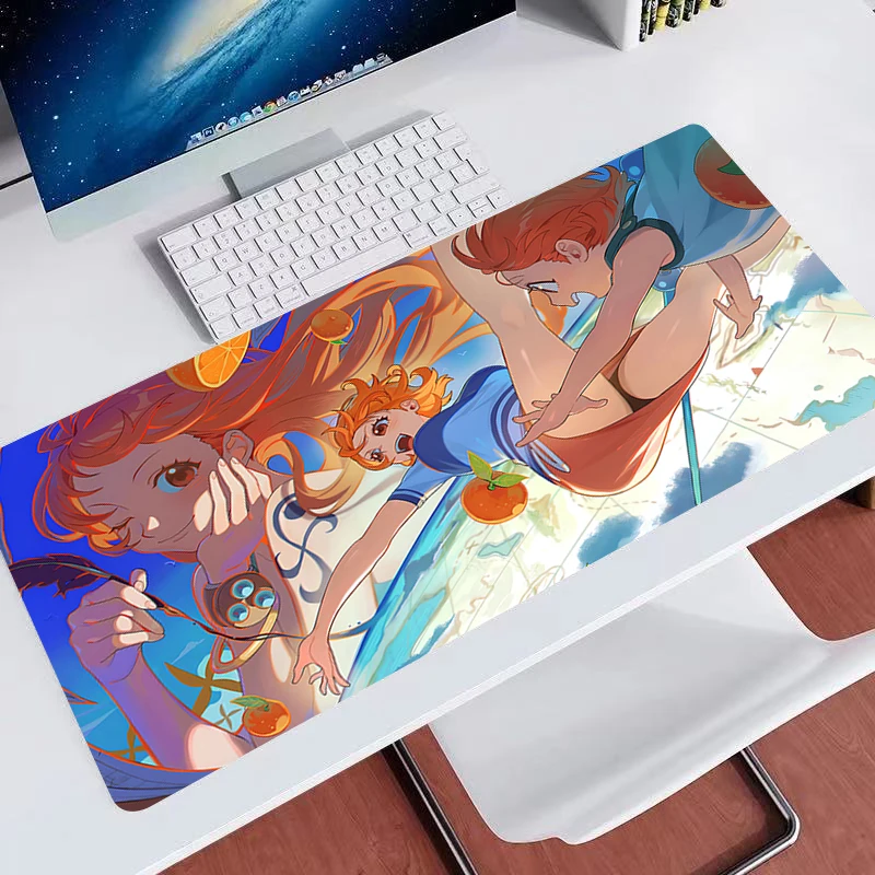 Large Gaming Mousepad -one P-piece Nami Keyboard Pad Gamer Mouse Pad on The Table Speed Desk Mat Anime 900x400 Soft Mouse Mats 6