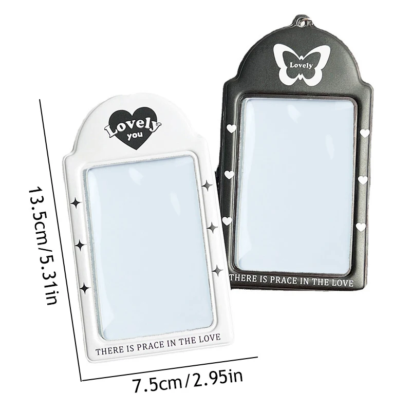 INS Photocard Holder With Keychain Idol Photo Protector ID Card Protective Case Girls Bus Card Sleeve School Stationery card holder,credit card holder,photo album,photo card holder,card protector,idol card protector,idol card book,desk card holder,postcard holder,photo card binder