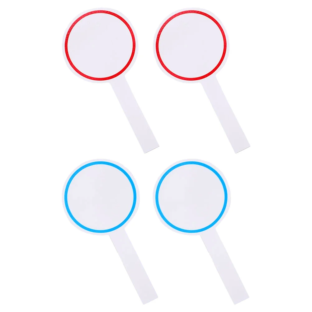 

4pcs Single Sided Whiteboards Judges Writable Scoreboards Blank Scoreboards Multi-use Scoreboards