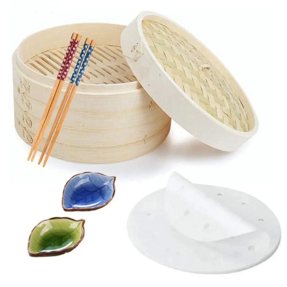 Chinese Steamer Bamboo Steamer Dimsum Cooking for Cooking Bao Buns Dumpling Steamers with Lid Vegetable Snack Steamer Basket Chinese Steamer Bamboo Steamer Dimsum Cooking for Cooking Bao Buns Dumpling Steamers with Lid Vegetable Snack Steamer Basket