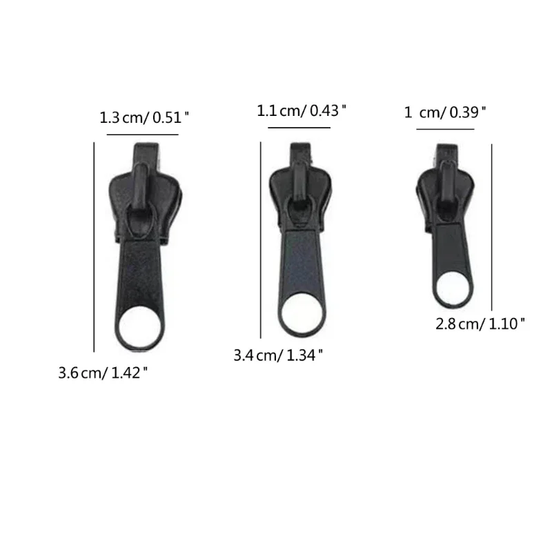 18x/세트 지퍼 수리 키트 탈착식 지퍼 풀러 지퍼 슬라이더 재킷 핸드백 청바지 M76D 교체용 지퍼