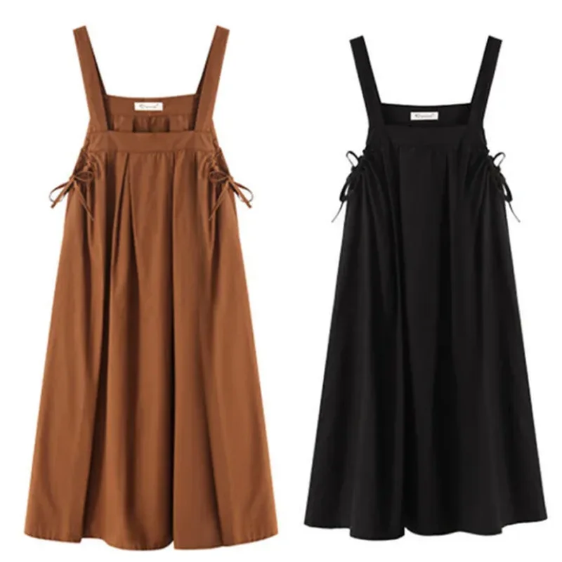 New Summer Loose Dress Fashion Casual Ladies Women Strap Dress