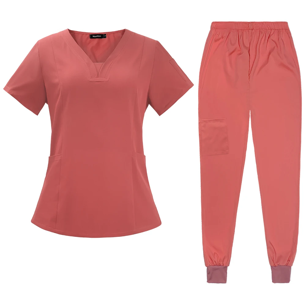 Women Medical Uniforms Stretch Scrubs Sets Hospital Surgical Gowns Nursing Accessories