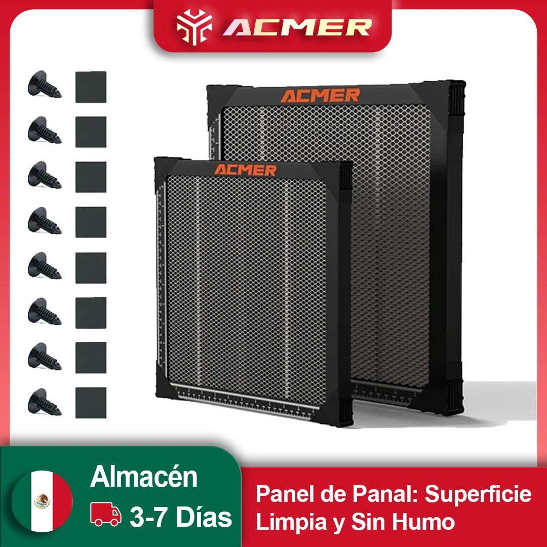 Mesa de Trabajo Universal ACMER con Panel de Nido de Abeja y Almohadilla Elevadora para Protección de Escritorio, Accesorios para Grabador Láser